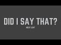 Meat Loaf - Did I Say That? (Lyrics)