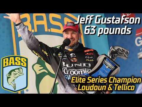 Jeff Gustafson wins Bassmaster Elite on the Tennessee River (Fort Loudoun and Tellico) with 63 lbs
