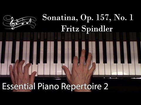 Sonatina, Op. 157, No. 1, Spindler (Intermediate Piano Solo) Essential Piano Repertoire Level 2