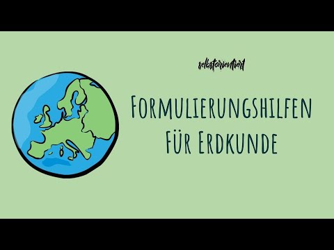 Formulation aids for localization, explanation & assessment in geography / geography - Abitur