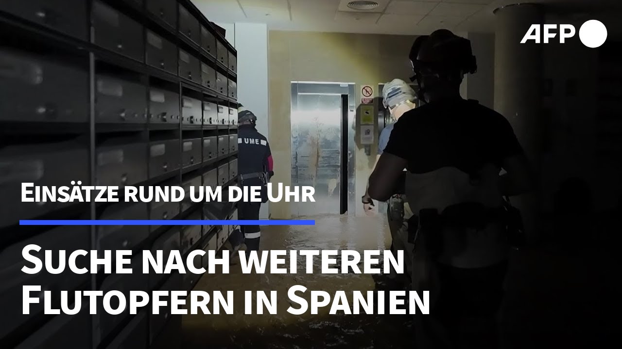 Spanien: Suche nach weiteren Flutopfern - Tag und Nacht | AFP
