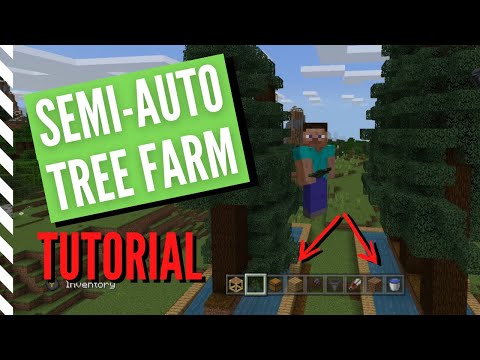 Semi-Auto TREE FARM for Minecraft 1.17+ (Unlimited Wood, Apples & MORE)