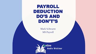 Payroll Deductions Do’s and Don’ts