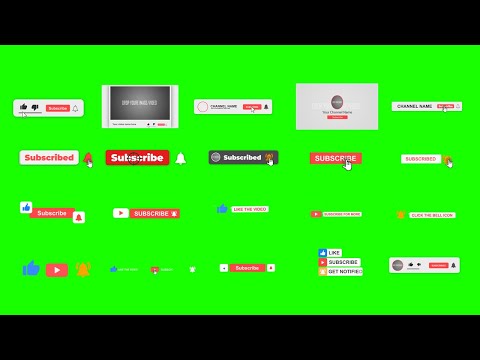 20 Green Screen YouTube Subscriber pack Template For free Downloads + No Copyright