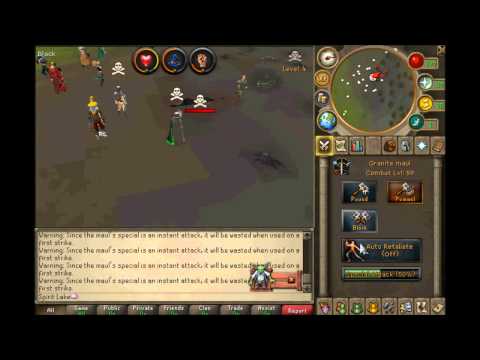 Runescape: Spirit Lake : Vid 2. G Maul Rushing. CBT 60 - Strength 90. Ancient pure.