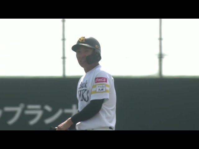 【ファーム】公式戦初ヒット&タイムリー!! ホークス・中澤恒貴 泳ぎながらライトへのタイムリー2ベースで追加点を挙げる!! 2025年7月6日 福岡ソフトバンクホークス 対 中日ドラゴンズ