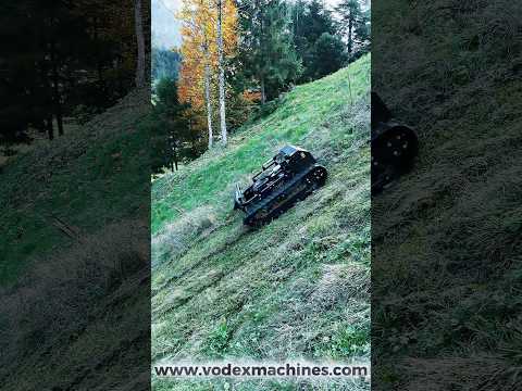 Steilhang mit der Vodex PowerTrim 900. #funkraupe #hangmäher #drone #farming