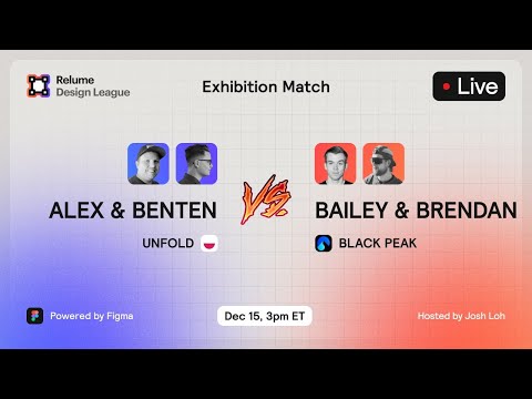 RDL Exhibition: Unfold vs Black Peak | Web Design Esports in Figma
