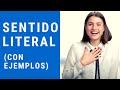 ¿Qué es el SENTIDO LITERAL? (Ejemplos de oraciones)✍🏻