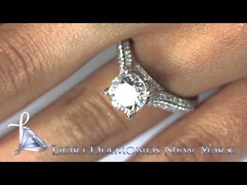 ER-0963 - 4.04 Carat G-SI2 Certified Natural Round Diamond Engagement Ring 14K White Gold