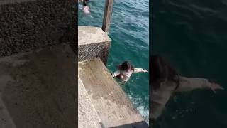 Moments When Toddler Fall in 50 Deegres Lake😱😓