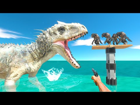 FPS Avatar Drops Werewolf Into Giant Indominus Rex - Animal Revolt Battle Simulator