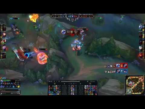 86 SKT T1 Faker Xerath awesome quadrakill, KR LOL Highlight
