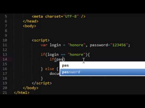 Javascript 18 Imbrication de conditions
