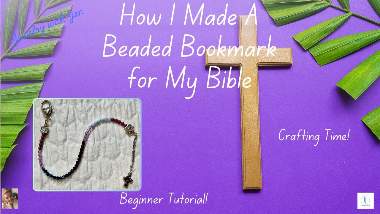 How to Make A Beaded Bookmark - Beginner DIY Bookmark Tutorial #bookmarks