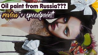 OIL PAINT FROM RUSSIA??? Masterclass Oil paint REVIEW + Speedpaint!