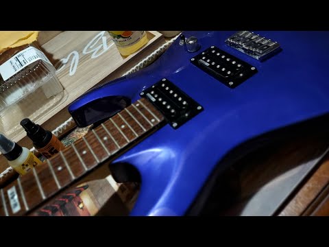 ESP's LTD H-51 electric blue guitar