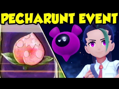 PECHARUNT EVENT GAMEPLAY! Pokemon Scarlet and Violet Mythical Pecha Berry | How To Get Pecharunt!