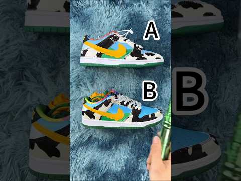 Which is real Ben and Jerry | Nike dunk comparison #nike #real #fake #realvsfake #sneakers