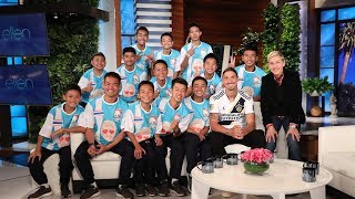 Ellen Talks to Thai Soccer Team in Their First In-Studio Interview Since Cave Rescue