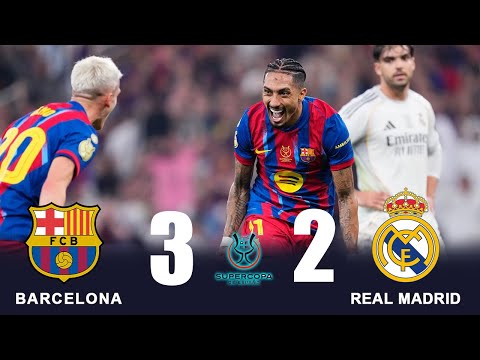 Barcelona vs Real Madrid 3-2 Highlights & All Goals | Spanish Super Cup Final 2026