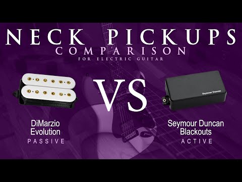 DiMarzio EVOLUTION vs Seymour Duncan BLACKOUTS - Neck Guitar Pickup Comparison Tone Demo
