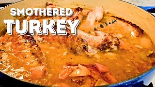 This Smothered Turkey recipe goes viral every Thanksgiving!