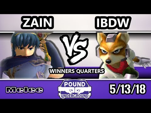 Pound Underground - PG | Zain (Marth) Vs. iBDW (Fox) - Smash Melee Winners Quarters