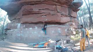 Video thumbnail of Air, 6b. Albarracín