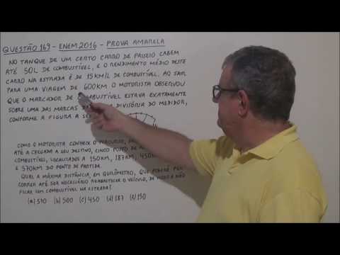 QUESTÃO 169 ENEM 2016 Distância Máxima
