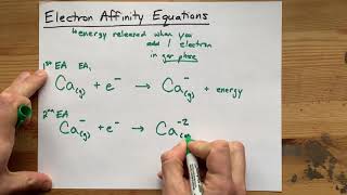 Electron Affinity Equations