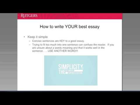 rutgers university admission essay