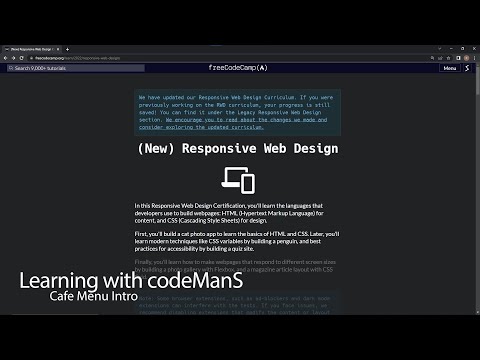 Learn Basic CSS by Building a Cafe Menu - Intro