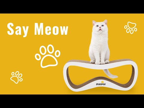 Когтеточка-лежанка Say Meow Grace для кошек, гофрокартон, 67×27×24 см video