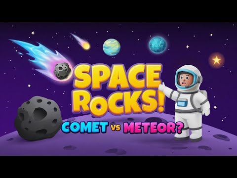 Cosmic Rocks Explained!🌠Comets, Meteors & Asteroids Made SUPER Easy for Kids🌠Comet or Meteor?!🤯