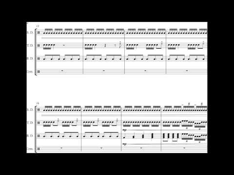 (Sandstorm - Darude) Drumline Cadence - Sheet Music
