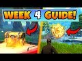 Fortnite WEEK 4 CHALLENGES GUIDE! – WAILING WOODS CHESTS, Treasure Location (Battle Royale Season 4)