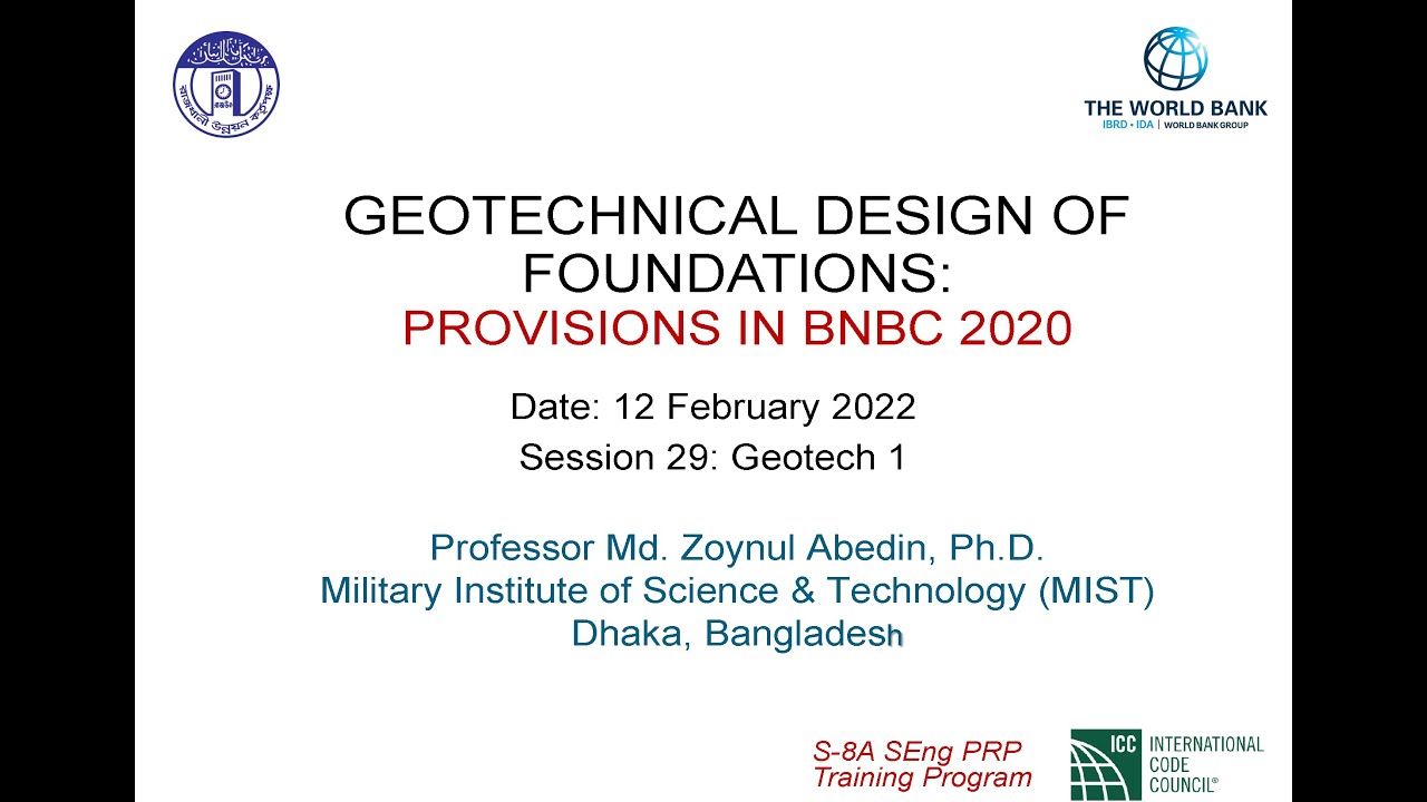 Session 29 | Geotech 1 - Geotechnical Design of Foundations