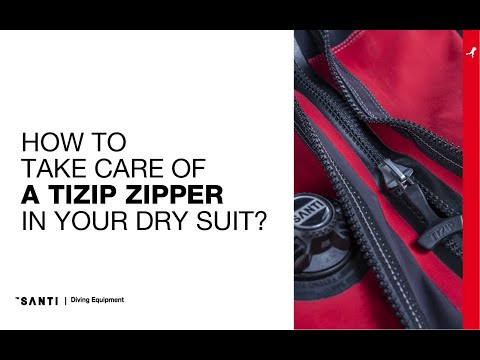 How to take care of Tizip zipper in SANTI dry suit?