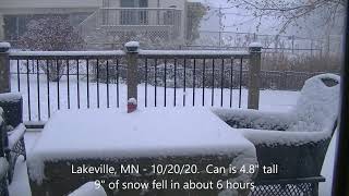 October 20th, 2020 Lakeville, MN Snow Time-lapse