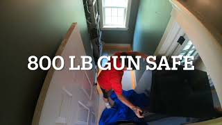 How to move gun safe to 2nd floor.