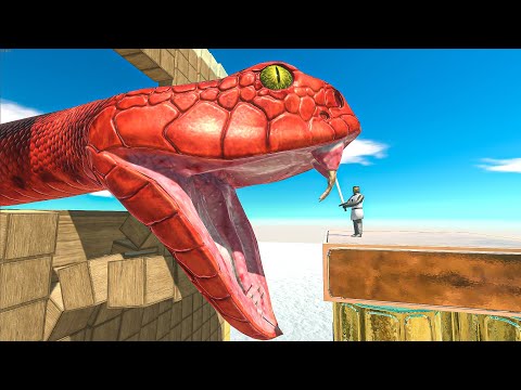 GIANT TITANOBOA EATS UNITS - Animal Revolt Battle Simulator