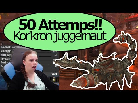 Kor'kron juggernaut mounts drops in 50 attemps!!!! - mount drop reaction - shadowlands