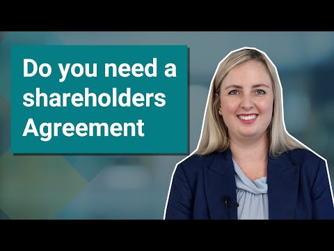 Do you need a Shareholders Agreement? - Caitlin Bowman - YouTube