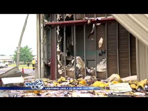 Lightning strike likely to blame for hardware store fire