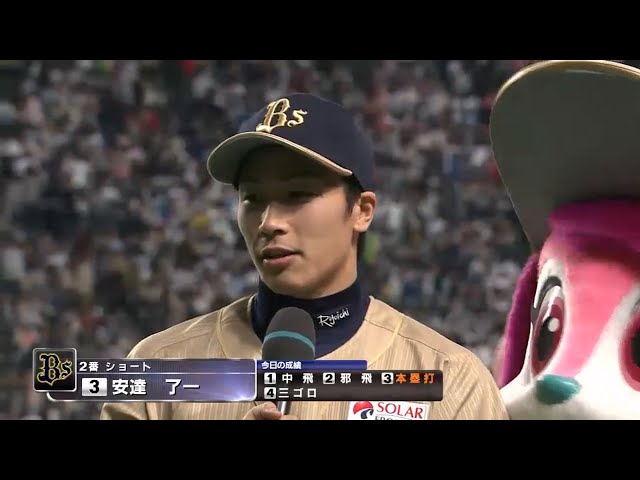 バファローズ・安達選手ヒーローインタビュー 2015/5/16 F-Bs
