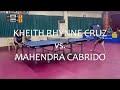 KHEITH RHYNNE CRUZ vs. MAHENDRA CABRIDO 🇵🇭  🏓