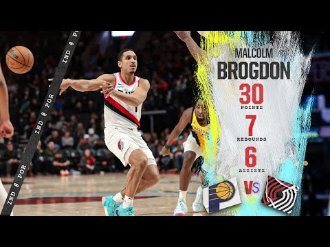 Malcolm Brogdon Highlights (30 PTS) | Trail Blazers vs. Pacers | Jan. 19