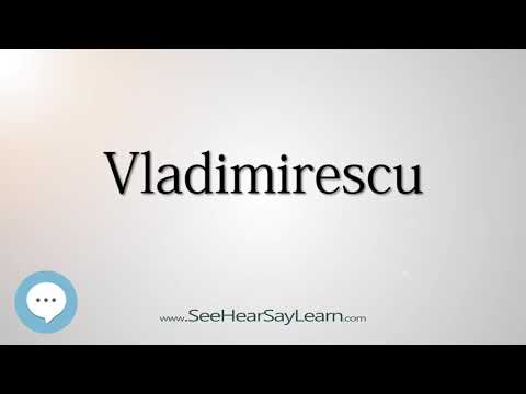 Vladimirescu (How to Pronounce Cities of the World)💬⭐🌍✅