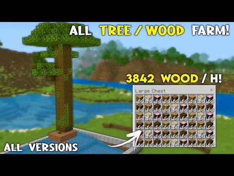EASIEST ALL TREE/WOOD FARM in Minecraft Bedrock 1.21! (Works on All Versions!)